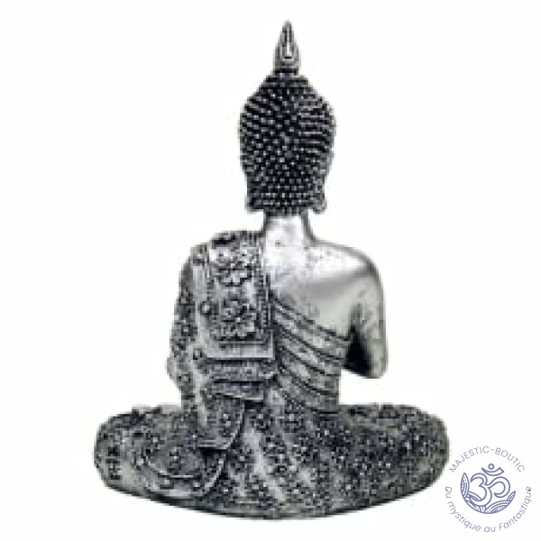 Bouddha avec bougeoir en argenté