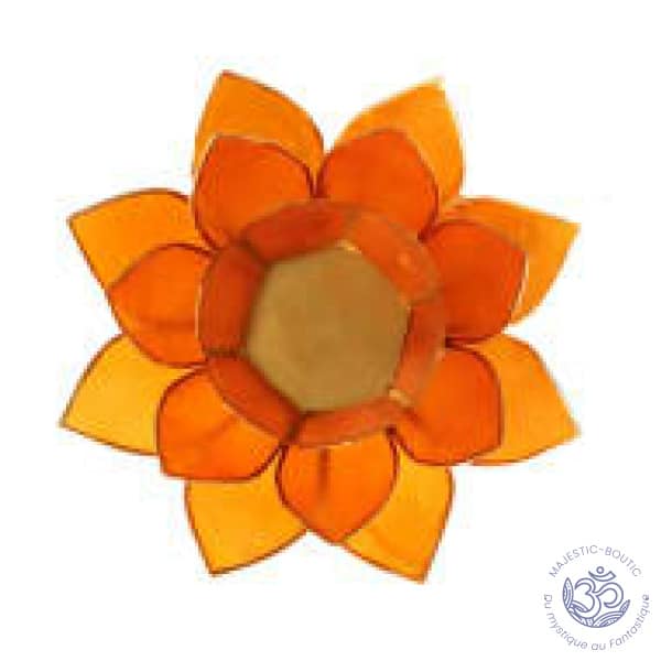 fleur de lotus orange or