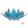 Eclairage Lotus 5° chakra bleu & argent