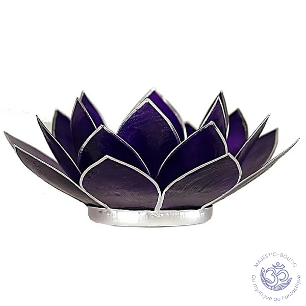 Eclairage Lotus 7° chakra violet &argent