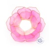 bougeoir pétale Lotus rose bordure or