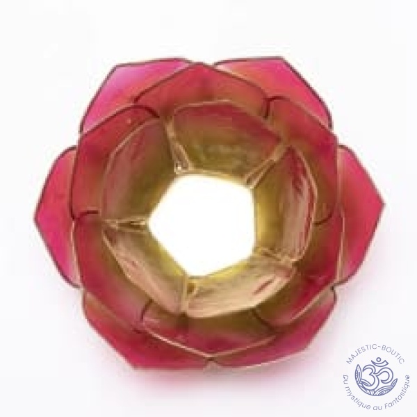Bougeoir Pétale Lotus Rose Vert