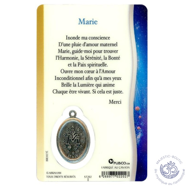 carte médaille Sainte-Marie