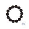 Bracelet en perles rondes d'obsidienne noire 14 mm Omsaé