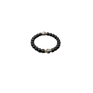 Bracelet en Perles d'Obsidienne Noire (8 mm) – Protection Puissante et Ancrage Ce bracelet est un incontournable pour toute personne cherchant une protection énergétique forte et un ancrage profond.