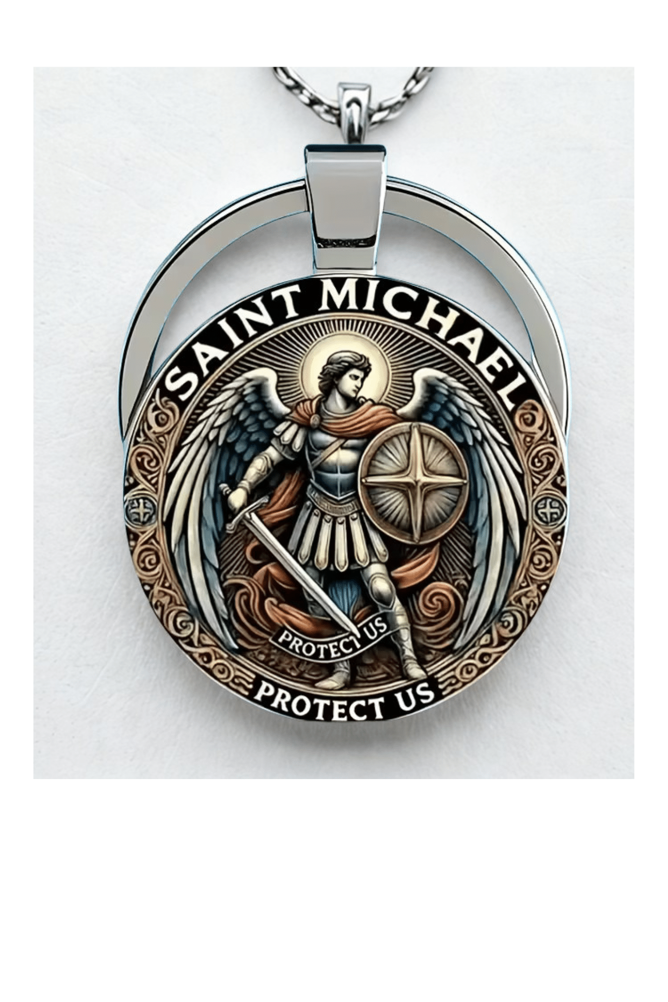 Porte-Clés Archange Saint Michel : Le Guerrier de Lumière et Bouclier Protecteur