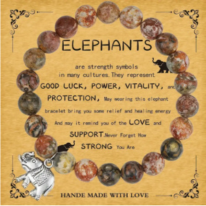 -BRACELET-BRELOQUE-ELEPHANT-RHODONITE