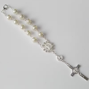 Chapelet de Voiture et Pendentif Croix Rétroviseur