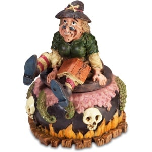 Boîte Sorcière, bijoux, cristaux, résine peinte, autel, décoration gothique/mystique
