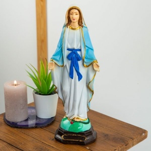 Figurine Sainte Marie Miraculeuse – Peinte à la main (28 cm)